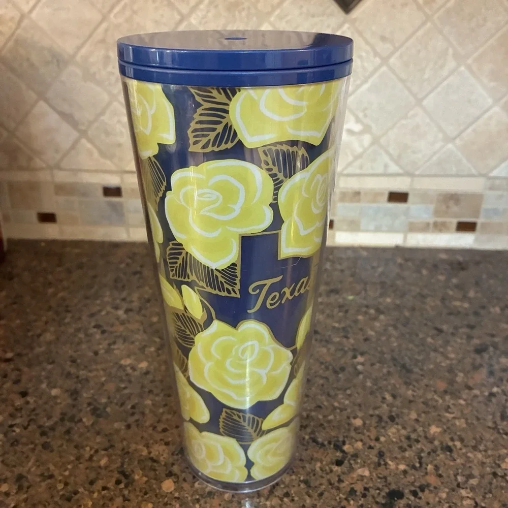 Starbucks Texas Yellow Rose Tumbler 24oz 2019 Limited Edition No Straw Cup